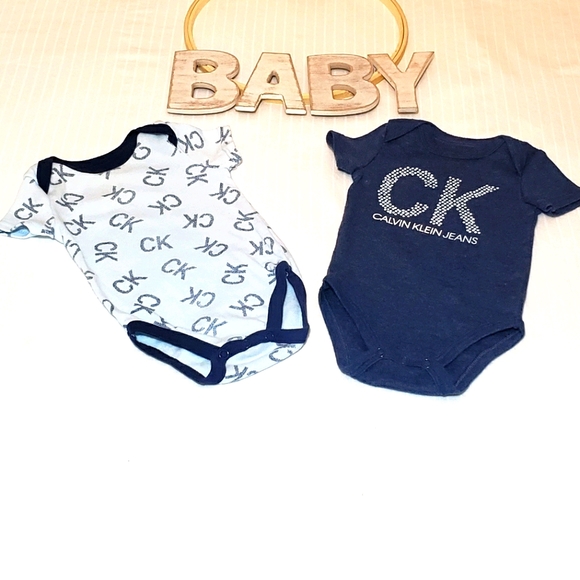 Calvin Klein Bundle of 2 Baby Onesies - Picture 1 of 5